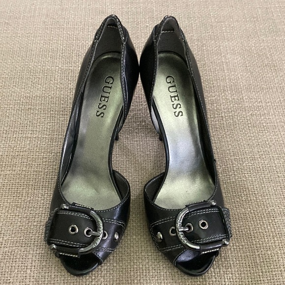 Guess Shoes - Guess Black Leather Heels - Size 5M